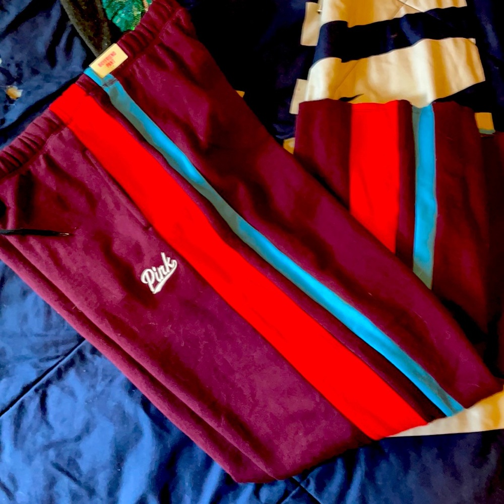 PINK VS LRG BOYFRIEND PANT COLORBLOCK BRAND NWT**